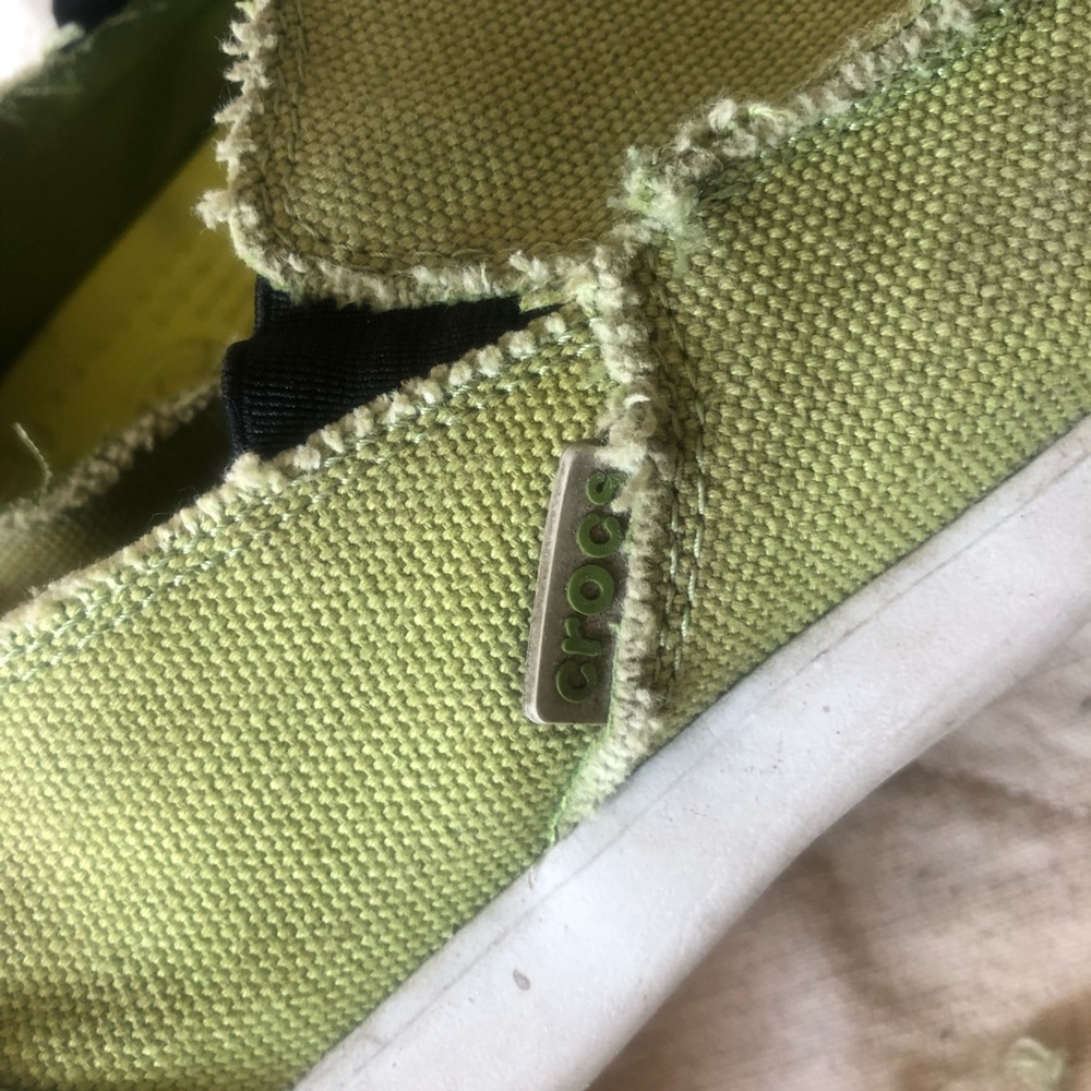 Lime green CROCS